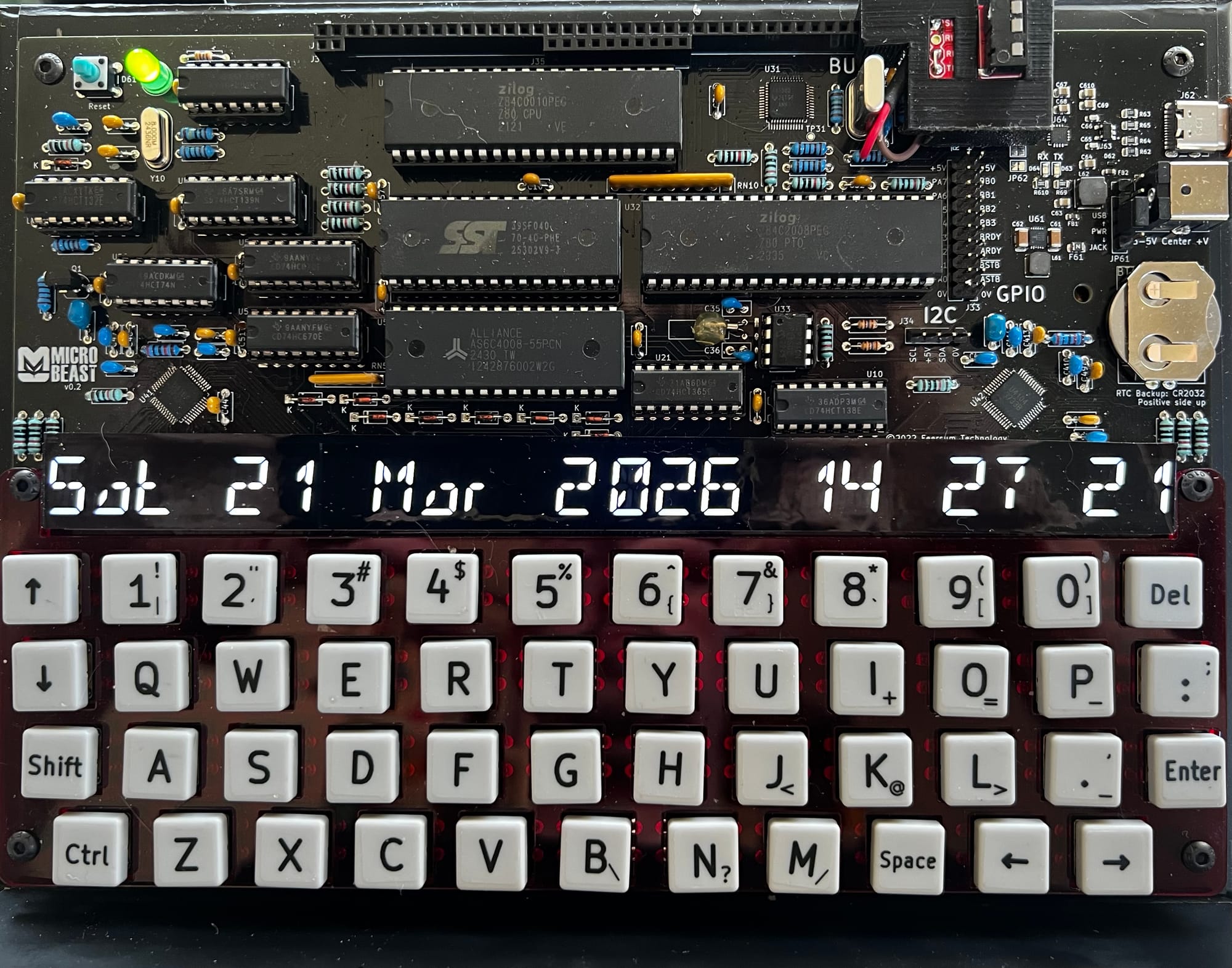 Beast showing clock screen