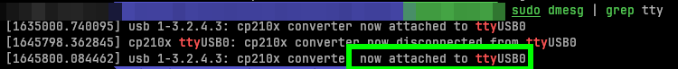 Linux dmesg output