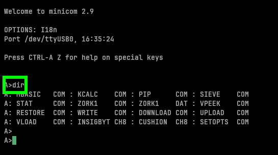Minicom interactive