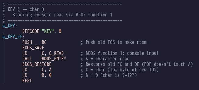 console input